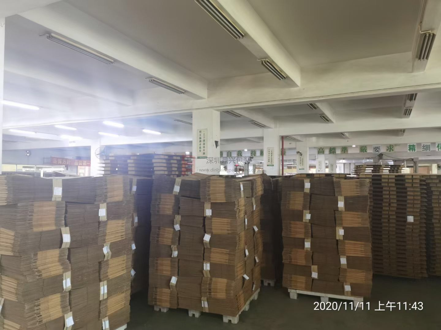 Light carton warehouse area
